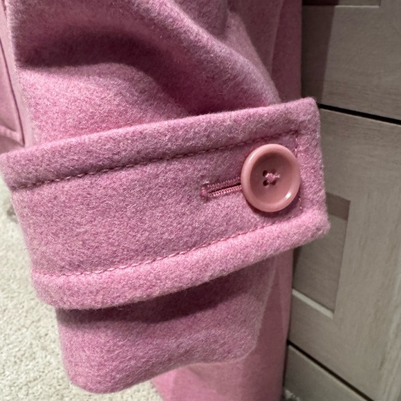 J. Crew Women's Pink Melton Wool Pea Coat with Toggle Closures - Picture 5 of 5